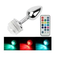 Uzaktan Kumandalı Led Işıklı Orta Boy Çelik Anal Plug