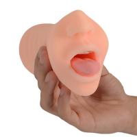 3 Boyutlu Suni Oral Mastürbatör - Pink Tongue