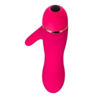Censan Klitoral Uyarıcılı 20 Modlu Vibratör Silikon Pembe 15 cm