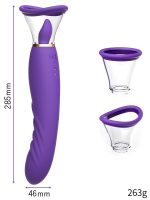 NOXXX Charoite Yalama ve Emme Özellikli Çift Taraflı Vibratör - Görsel 3