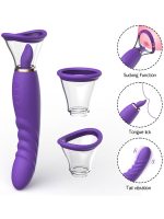 NOXXX Charoite Yalama ve Emme Özellikli Çift Taraflı Vibratör - Görsel 2