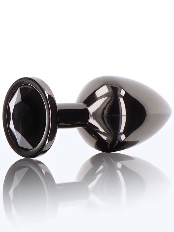 401024-1 NOXXX Siyah Alüminyum Anal Plug Orta - Görsel 1