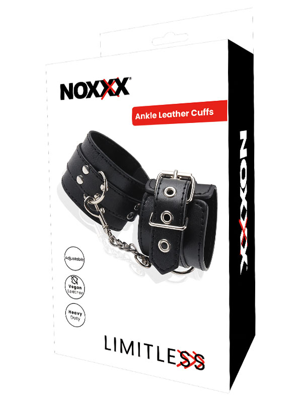 704302-1 NOXXX LIMITLESS Siyah Deri Ayak Kelepçesi - Görsel 1