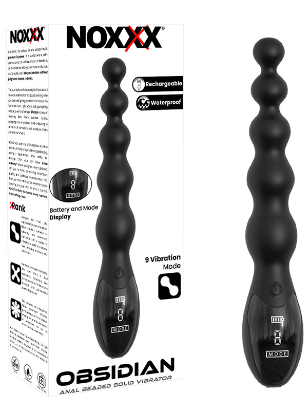 802165-9 NOXXX Obsidian Boncuklu Anal Vibratör - Görsel 1