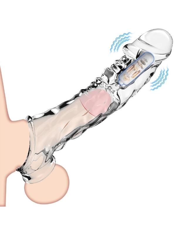 9-cm-seffaf-penis-kilifi-halkali-titresimli-penis-uzatici-1278051-1 9 cm Şeffaf Penis Kılıfı – Halkalı Titreşimli Penis Uzatıcı - Görsel 1