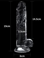 Flawless 7.5'' Clear Jel Dildo 19 cm - Görsel 3