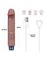 9" REAL SOFTEE Rechargeable Silicone Vibrating Dildo - Görsel 2