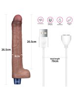 10.5" REAL SOFTEE Rechargeable Silicone Vibrating Dildo - Görsel 2