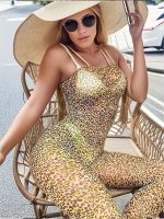 NOXXX Leopar Desenli Ağı Açık Vücut Çorabı - Görsel 4