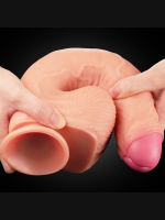 Afrodit Shop 11 İnç Dual Layer Platinum Silicone Cock - Görsel 4