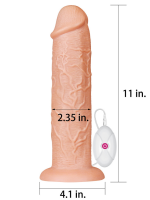 Afrodit Shop 11 İnç Realistic Long Vibrating Dildo - Görsel 4