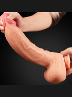 Afrodit Shop 12 İnç Dual Layered Platinum Silicone Cock - Görsel 3