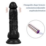 Afrodit Shop 19CM Gerçekçi Siyah Dildo Yapay Penis - Görsel 3