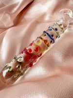 Afrodit Shop 19cm Tırtıklı Yüzeyli Renli Anal ve Vajinal Dildo - Görsel 3
