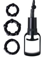 Afrodit Shop 3 halkalı Penis Pompası, PVC siyah 23,5 cm 3 halkalı - Görsel 4