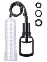 Afrodit Shop 3 halkalı penis pompası TPE transparan 23,5 cm