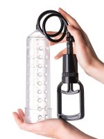 Afrodit Shop 3 halkalı penis pompası TPE transparan 23,5 cm - Görsel 2