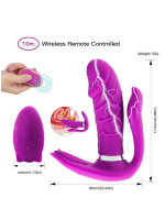 Afrodit Shop 3’ü 1 Arada Uzaktan Kumandalı Giyilebilir Clitoris ve G-Spot Titreşimli Vibratör - Görsel 2