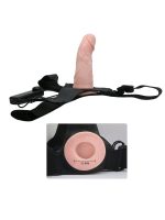 Afrodit Shop 6 cm Dolgulu İçi Boş Titreşimli Belden Bağlamalı Straplon Kumandalı Vibratör - Görsel 2