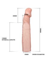 Afrodit Shop 6 cm Dolgulu Titreşimli Silikon Penis Kılıfı - Görsel 4