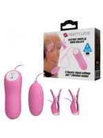 Afrodit Shop 7 titreşim 3 Elektrik Çarpma Etkili Meme Kelepçeleri ve Vibratör