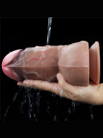 Afrodit Shop 7.0 İnç Dual Layered Platinum Silicone Cock - Görsel 2