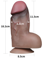 Afrodit Shop 7.0 İnç Dual Layered Platinum Silicone Cock - Görsel 5