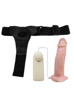 Afrodit Shop 7,5 cm Dolgulu İçi Boş Titreşimli Protez Strapon - Görsel 3