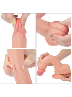 Afrodit Shop 8.5 İnç Dual layered Platinum Silicone Cock Ten Dildo - Görsel 2