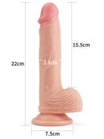 Afrodit Shop 8.5 İnç Dual layered Platinum Silicone Cock Ten Dildo - Görsel 5