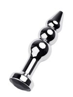 Afrodit Shop Anal Plug Metal gümüş siyah kristalli 11 cm