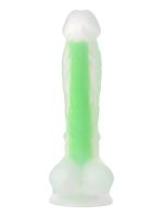 Afrodit Shop Beyond Clark Glow Gece Parlayan Yeşil Dildo Silikon Şeffaf 22 cm - Görsel 2
