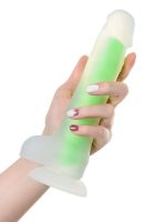 Afrodit Shop Beyond Clark Glow Gece Parlayan Yeşil Dildo Silikon Şeffaf 22 cm - Görsel 3