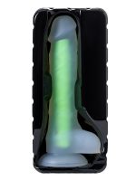 Afrodit Shop Beyond Clark Glow Gece Parlayan Yeşil Dildo Silikon Şeffaf 22 cm - Görsel 4