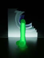 Afrodit Shop Beyond Yeşil Dick Glow Gece Parlayan Dildo, Silikon, Şeffaf, 18 cm - Görsel 5
