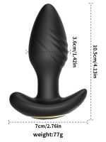 Afrodit Shop Big Boat Anchor Swing – Telefon Kontrollü Titreşimli Anal Plug (Siyah) - Görsel 2
