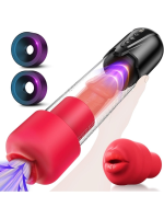 Afrodit Shop Cafatop 3’ü 1 Arada Erkek Vakum Pompası ve Mastürbatörü – Elektrikli Otomatik Emiş, Penis Büyütücü ve 2 Yedek Kılıf + 3 Penis Halkası, Pembe İç Kılıf, USB Şarjlı