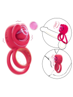 Afrodit Shop Çift Halkalı Şarjlı Titreşimli Penis Halkası – Esnek Silikon, Geciktirici ve Klitoris Uyarıcılı - Görsel 3