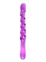 Afrodit Shop Çift taraflı Jel Dildo Tanza, TPE, mor, 27,5 cm