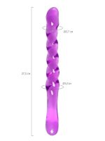 Afrodit Shop Çift taraflı Jel Dildo Tanza, TPE, mor, 27,5 cm - Görsel 4