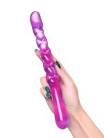 Afrodit Shop Çift taraflı Jel Dildo Tanza, TPE, mor, 27,5 cm - Görsel 5