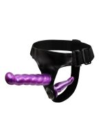 Afrodit Shop Çift Taraflı Mor Renk Belden Bağlamalı Dildo - Görsel 3