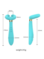 Afrodit Shop Çiftler için Klitoris Vibratörü – 3 Motorlu Çok Fonksiyonlu Konsolador ve Penis Masajörü (Mavi) - Görsel 2