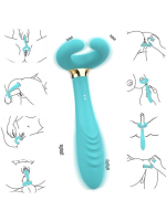 Afrodit Shop Çiftler için Klitoris Vibratörü – 3 Motorlu Çok Fonksiyonlu Konsolador ve Penis Masajörü (Mavi) - Görsel 3