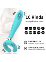 Afrodit Shop Çiftler için Klitoris Vibratörü – 3 Motorlu Çok Fonksiyonlu Konsolador ve Penis Masajörü (Mavi) - Görsel 5