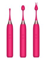 Afrodit Shop Değiştirilebilir Üç Başlıklı İnce Vibratör - Görsel 2