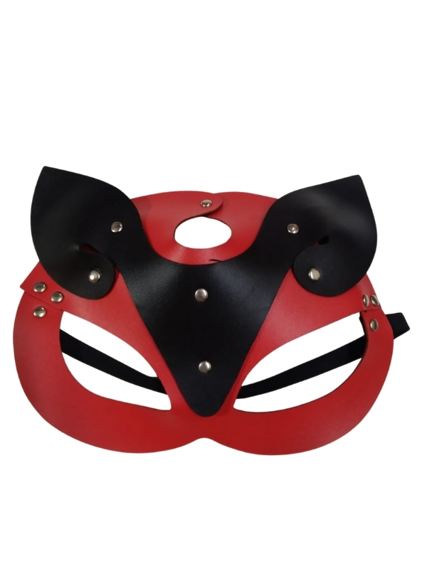 censan-deri-kedi-kiz-maskesi-kirmizi-siyah-1314803-1 Afrodit Shop Deri Kedi Kız Maskesi Kırmızı Siyah - Görsel 1