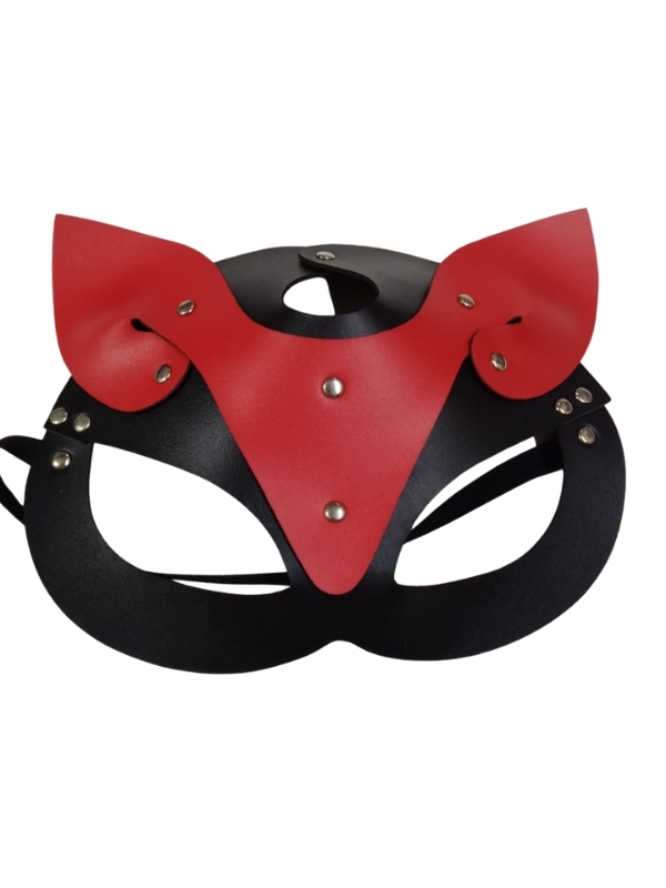 censan-deri-kedi-kiz-maskesi-siyah-kirmizi-1314809-1 Afrodit Shop Deri Kedi Kız Maskesi Siyah Kırmızı - Görsel 1