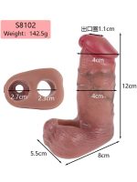 Afrodit Shop Dolgulu Testis Geçmeli Ucu Açık Penis Kılıfı Model no: S8102 - Görsel 2