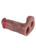 Afrodit Shop Dolgulu Testis Geçmeli Ucu Açık Penis Kılıfı Model no: S8102 - Görsel 4